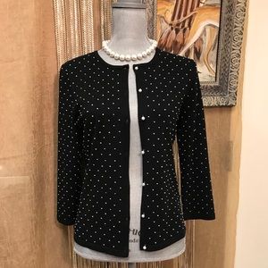 Jones NY Signature Pearl Embellished Sweater